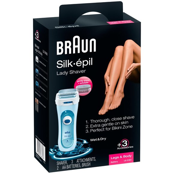 Silk-Epil LS5160 Wet & Dry Lady ShaverEpilator, Blue